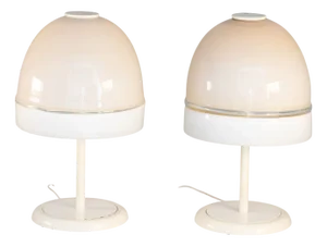 Glass Table Lamps from Leucos, 1970, Set of 2
