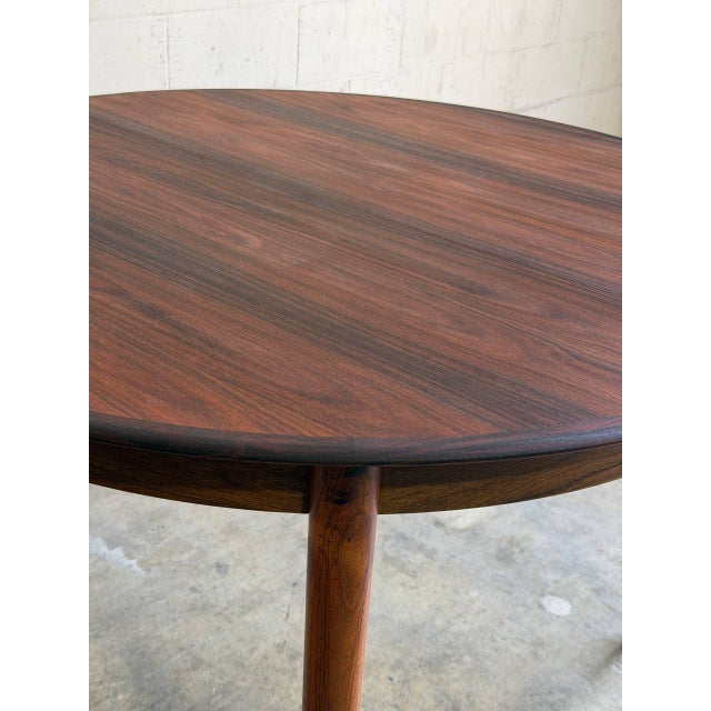 Brown Danish Rosewood Oval Dining Table Expandable Table Denmark 1960s For Sale - Image 8 of 10