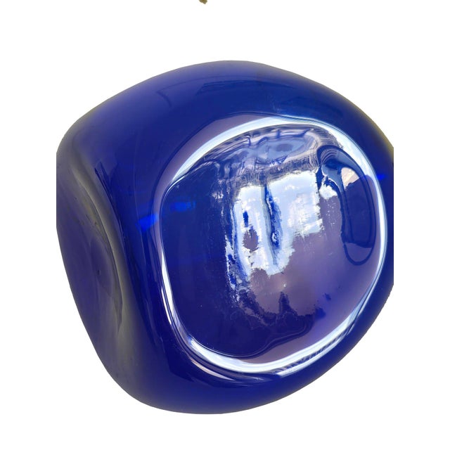 Vintage Swedish Hand Blown Cobalt Glass Vase by Arthur Carlsson Percy For Sale - Image 9 of 11