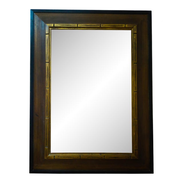 Mid Century Walnut Frame With Gold Border. Fits 12"/18" Painting For Sale