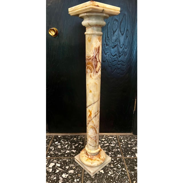 Mid-Century Solid Onyx Pedestal For Sale - Image 11 of 13
