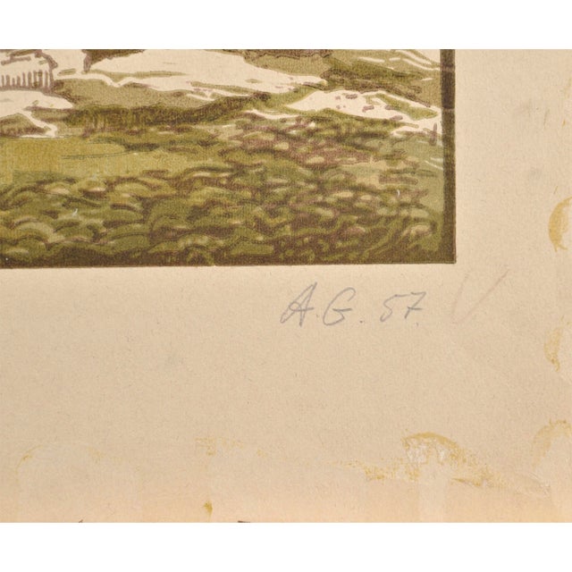 Albert Goltjakov, Street Corner, 1957, Monotype For Sale - Image 3 of 5
