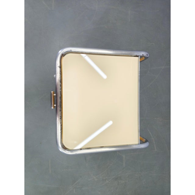 Wood Bauhaus Chrome Tubular Nightstand with Glass Top, 1930s For Sale - Image 7 of 18