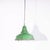 Industrial Enamel Green Single Pendant Lamp in Mesh, 1940s For Sale - Image 13 of 13