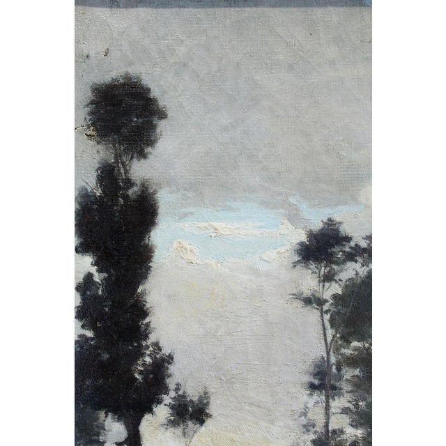 1900 - 1909 Early 20th Century "Country Road" Landscape Oil Painting by Jane Enders, Framed For Sale - Image 5 of 7