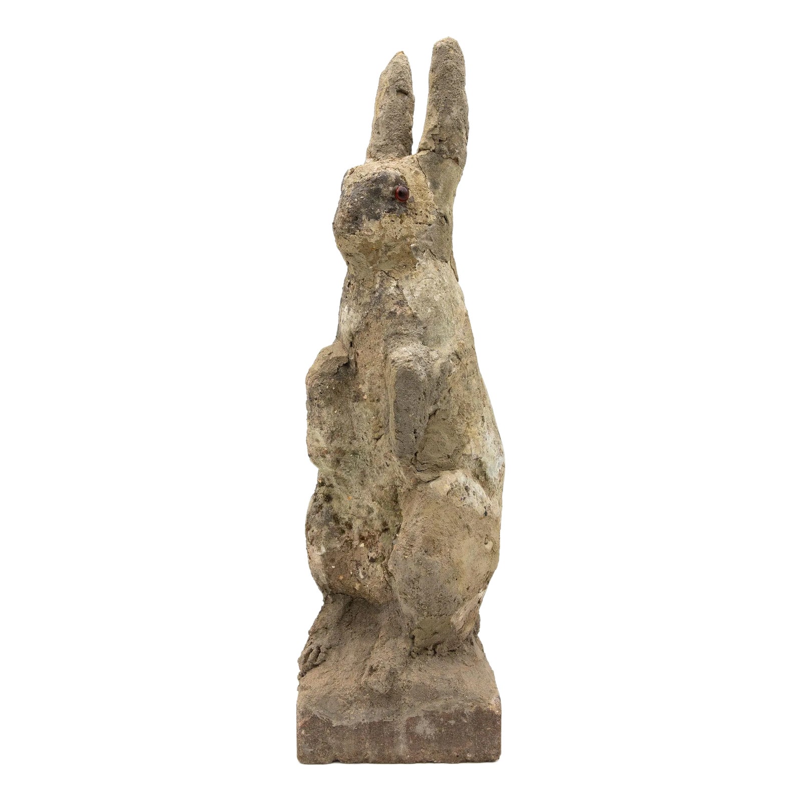 Reconstituted Stone Bunny, Rabbit, or Hare Garden Ornament, France 20th ...