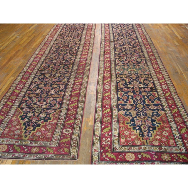 Textile Early 20th Century Pair of Caucasian Karabagh Runner Carpets (3'6" x 107 x 550) For Sale - Image 7 of 8