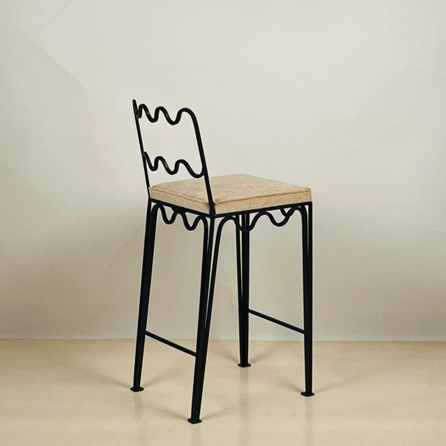 Pair of 'Méandre' Counter Stools by Design Frères For Sale In Los Angeles - Image 6 of 9