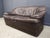 Animal Skin Vintage Brown Leather Sofa Set, 1970s, Set of 2 For Sale - Image 7 of 14