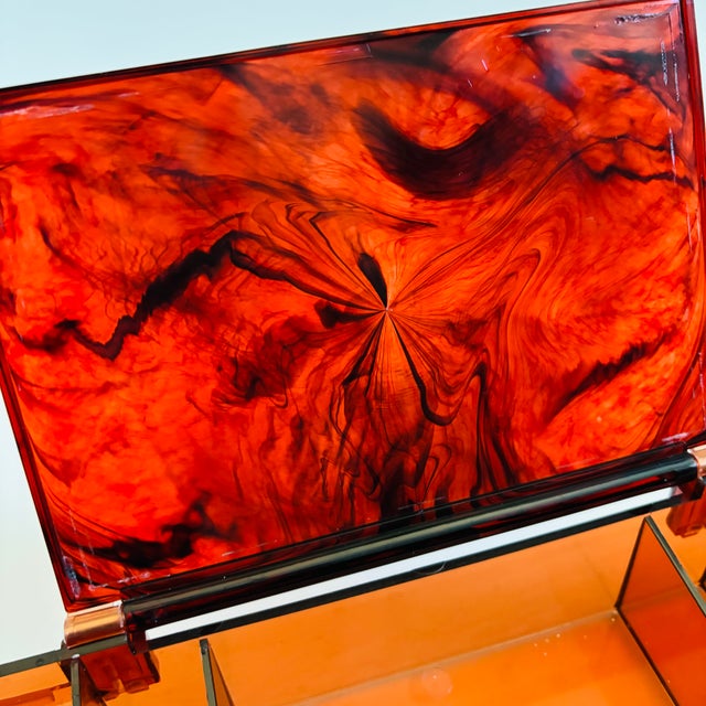 Tortoiseshell Lucite Vanity Organizer For Sale - Image 9 of 10