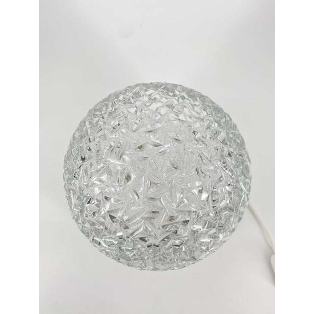 Ball Lamp in Faceted Crystal Glass, 1950s For Sale - Image 5 of 18