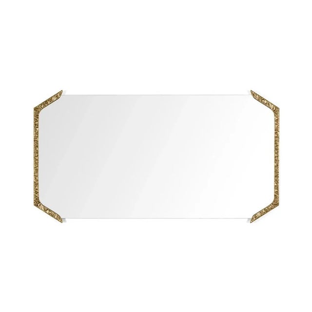 Alentejo Brass Rectangular Mirror by InsidherLand Dimensions: D 3 x W 150 x H 85 cm. Materials: Patinated cast brass,...
