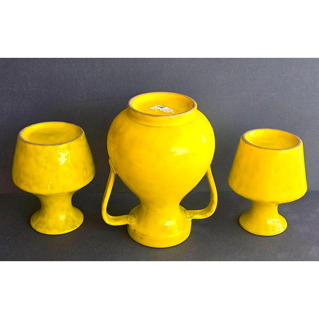 Bitossi 1960s Aldo Londi for Bitossi/Rosenthal Netter Ceramic Vases, 3 Piece Set For Sale - Image 4 of 17