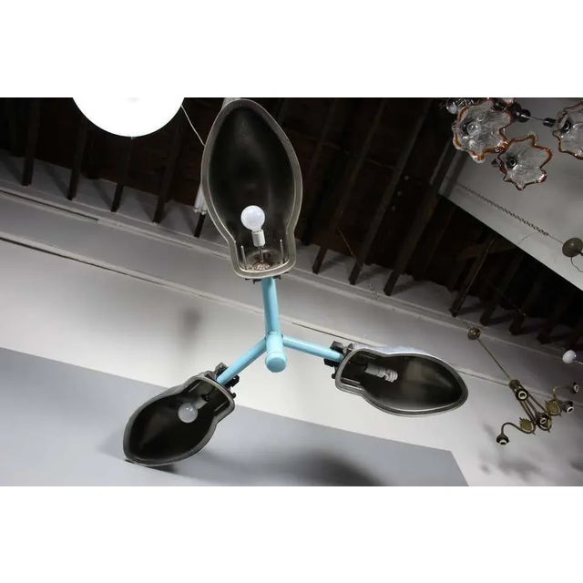 Industrial Italian Industrial Extra Large Chandeliers - a Pair For Sale - Image 3 of 5