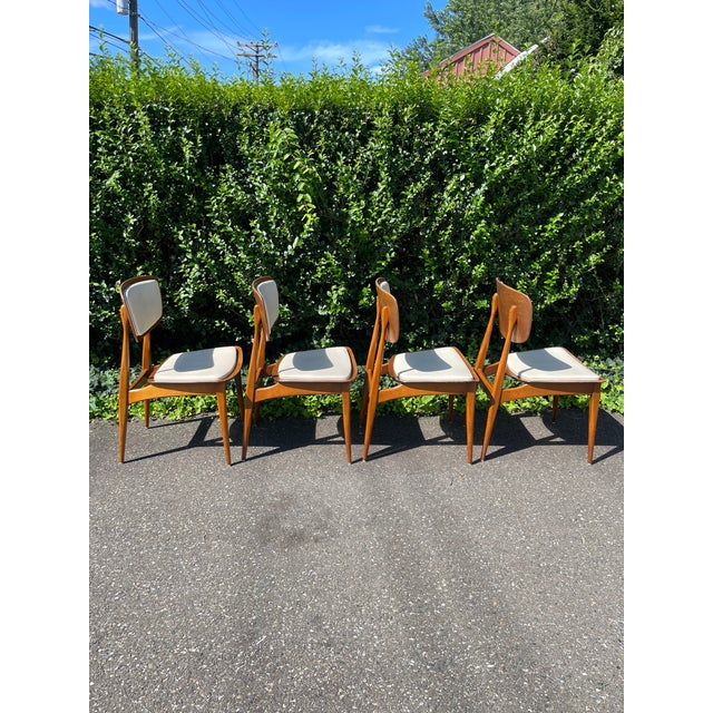 Vintage 1960s Mid Century Modern Dining Chairs Set of 4 For Sale - Image 10 of 16
