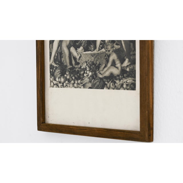Mid 20th Century 20th Century Czech Reproduction Artwork with Wooden Frame For Sale - Image 5 of 18