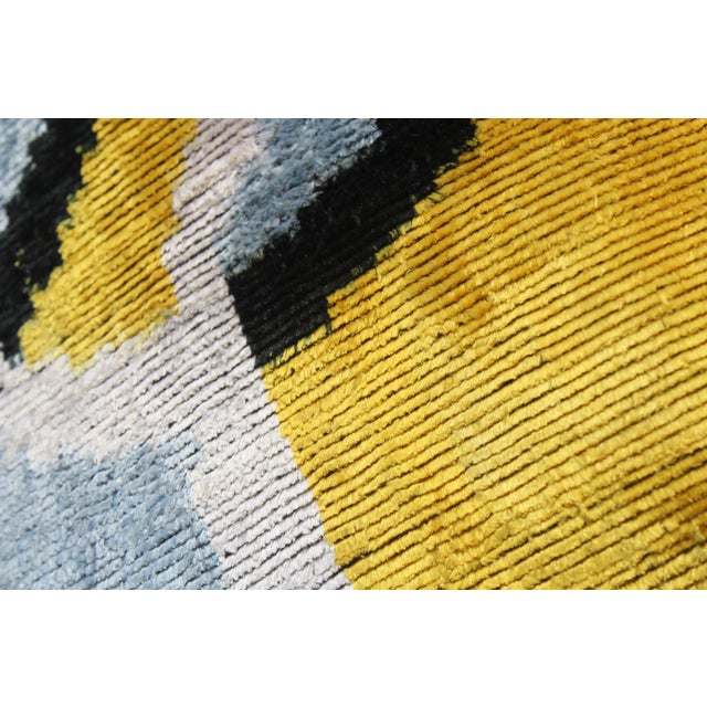 2020s Contemporary Silk Velvet Ikat Pillow For Sale - Image 5 of 10