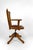 American Swivel Office Armchair in Oak with Leather Seat, 1900s For Sale - Image 6 of 18