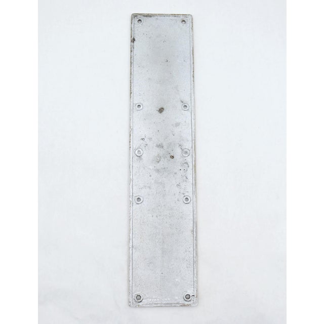 Traditional Vintage 16 In. Chrome Plated Brass Door Push Plate For Sale - Image 3 of 3