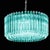 Murano Mid-Century Modern Italian Light-Blue Triedro "Concava" Chandelier For Sale - Image 4 of 4