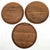 Mid 20th Century Teak Bentwood Appetizer Plates or Trinket Dishes, Set of 3 For Sale - Image 10 of 10