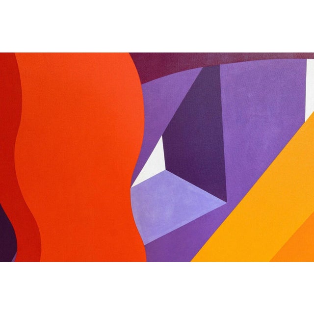 Abstract 1996 Jeff Kalban Signed Monumental Modern Abstract Acrylic on Canvas Painting For Sale - Image 3 of 8