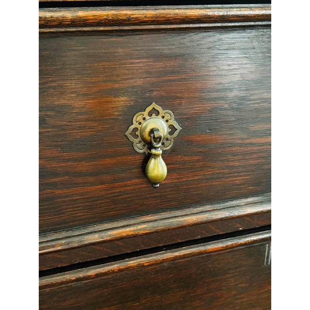 Brown Antique English Oak Dresser For Sale - Image 8 of 10