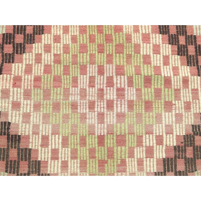 Textile Embroidered Modern Kilim Rug Area Handmade Boho 63"x113" For Sale - Image 7 of 11