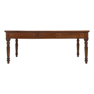 Rectangular Walnut Dining Table with Drawers, 1800 For Sale
