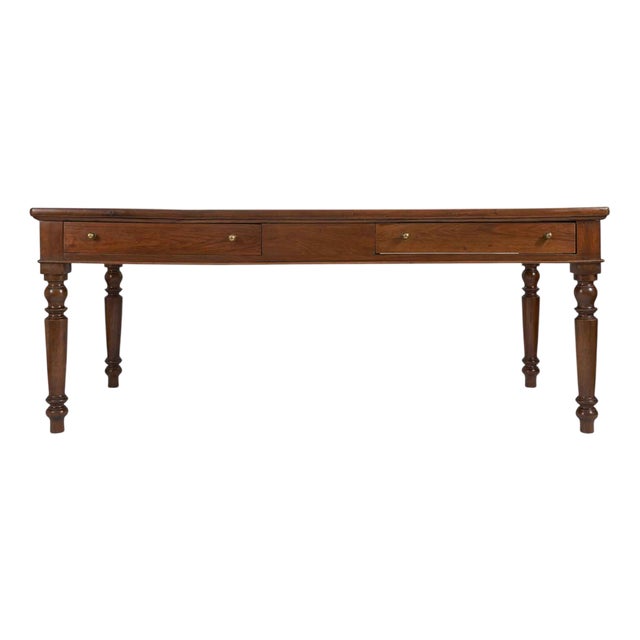 Rectangular Walnut Dining Table with Drawers, 1800 For Sale