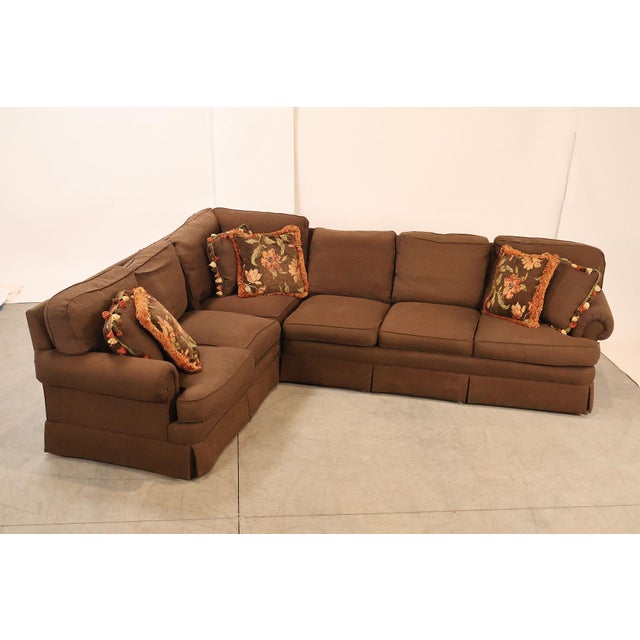 High Quality American Made Upholstered Left-Facing Sectional Corner Sofa