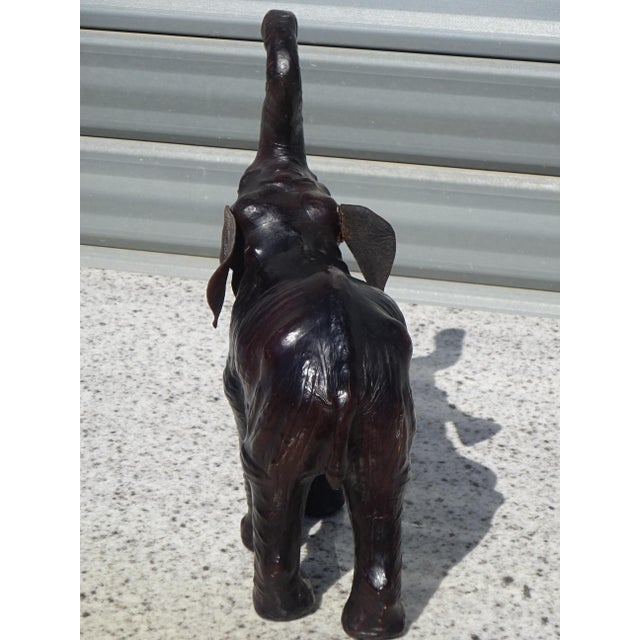 Asian Leather Elephant Figurine, 1960s For Sale - Image 14 of 15