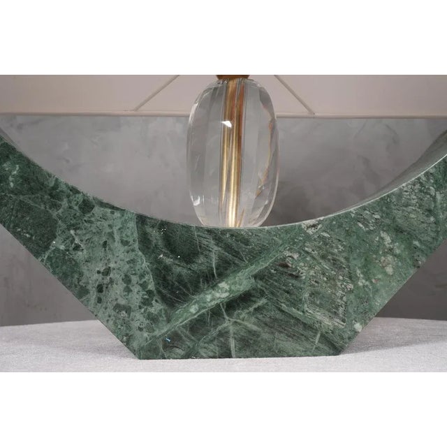 Indian Green Marble and Murano Glass Table Lamp, 2000s For Sale - Image 4 of 10