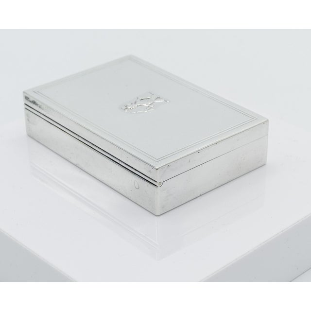 Silver Antique Sterling Silver Knight Trinket Box by Sebastian Garrard, London, United Kingdom, 1931 For Sale - Image 8 of 12