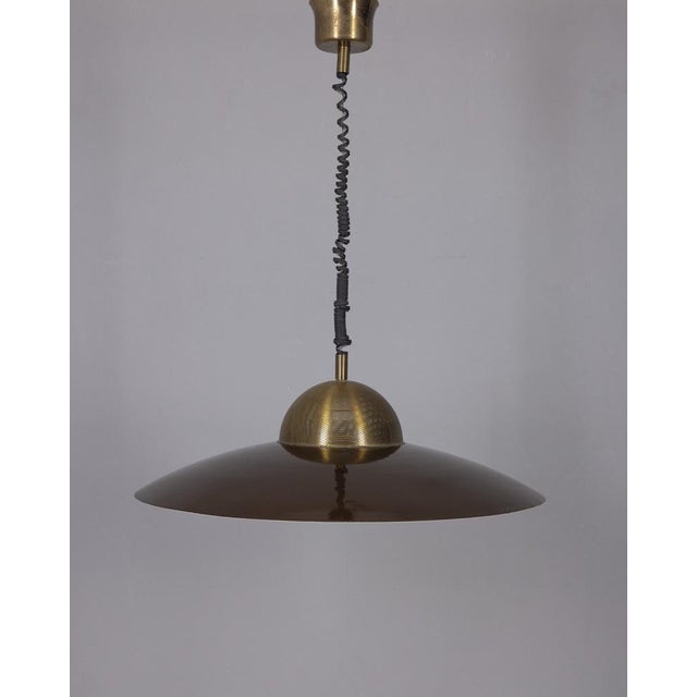 Vintage Italian Metal Rolling Chandelier, 1970s For Sale - Image 9 of 9