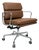 Eames for Herman Miller Aluminum Group Soft Pad Management Chair - Brown Leather For Sale