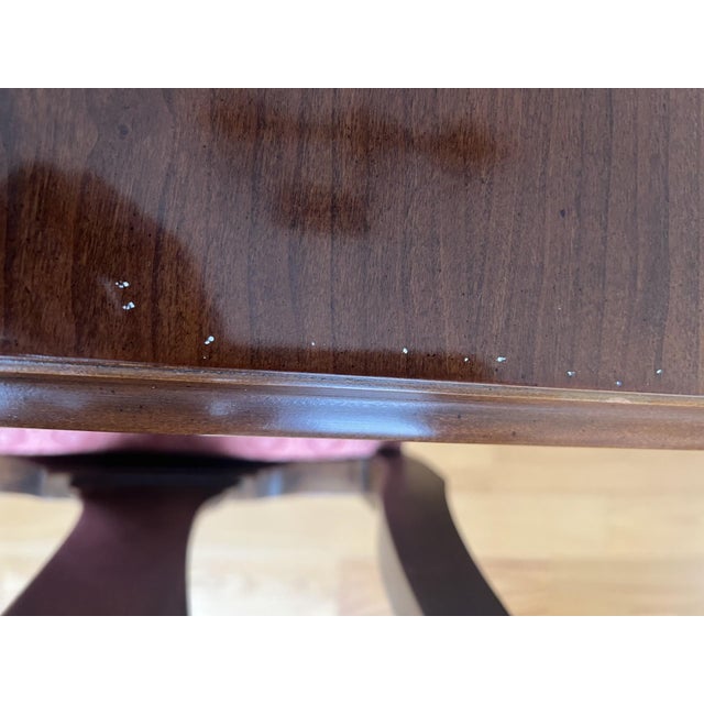 1990s Drexel Heritage Large Cherry Table and Chairs For Sale - Image 6 of 6