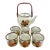 Vintage Otagiri Hand Painted Floral Tea Set - Teapot & 6 Cups For Sale