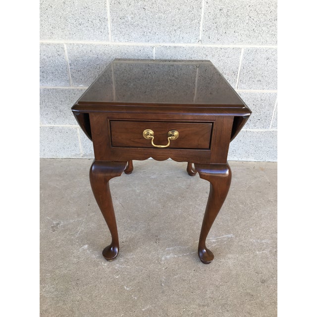 Stickley Cherry Valley Queen Anne Drop Leaf Side Table Chairish