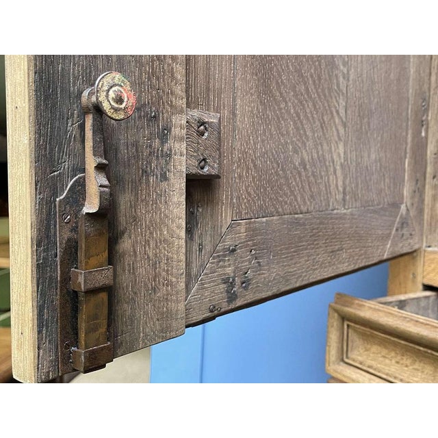18th Century Oak 4-Door Buffet For Sale - Image 9 of 15