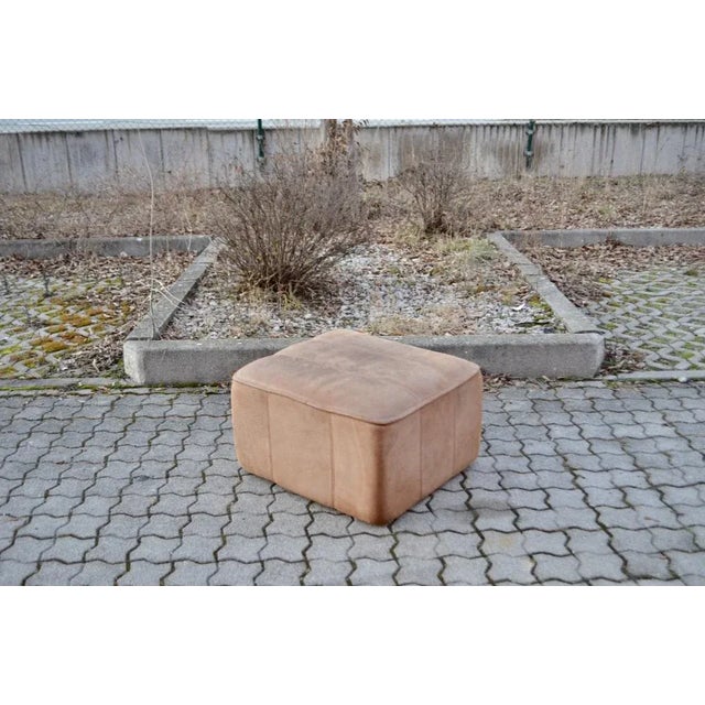 Brown Vintage DS-44 Neck Leather Ottoman Pouf from De Sede, 1970s For Sale - Image 8 of 13