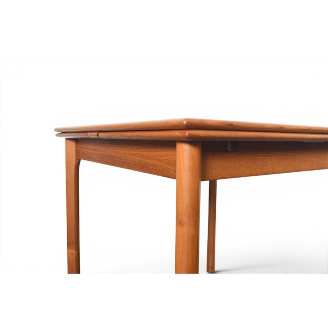 Wood Ansager Møbler Square Teak Draw Leaf Dining Table | Danish Modern 1960s For Sale - Image 7 of 11
