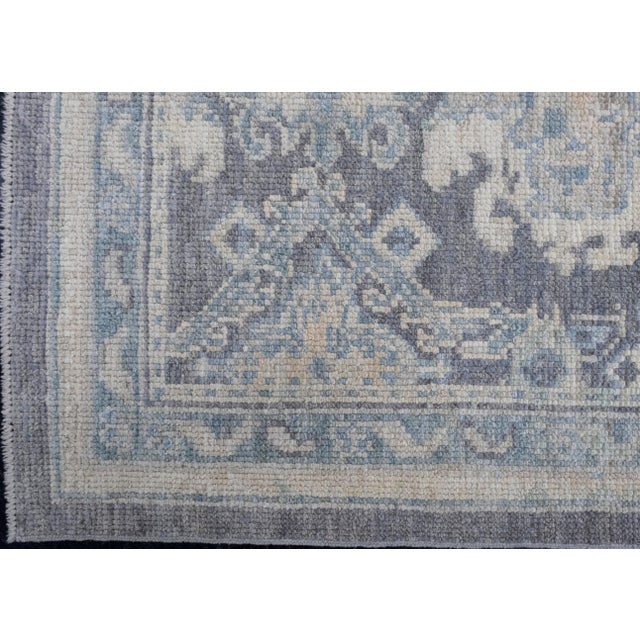 Turkish Turkish Oushak Runner Rug 2'11" x 10'9" For Sale - Image 3 of 8