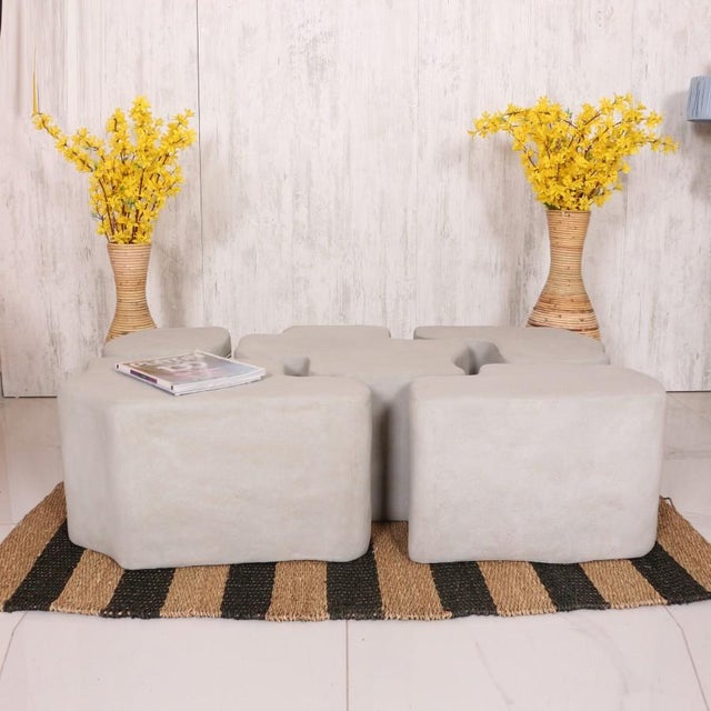 Sawa Gray Concrete Coffee Table For Sale - Image 4 of 8