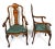 Antique Dutch Marquetry Walnut High Back Armchairs, Late 18th Century, Set of 2 For Sale - Image 3 of 13