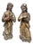 Adoring Angels, 1700s, Polychrome and Gilded Carved Wood, Set of 2 For Sale