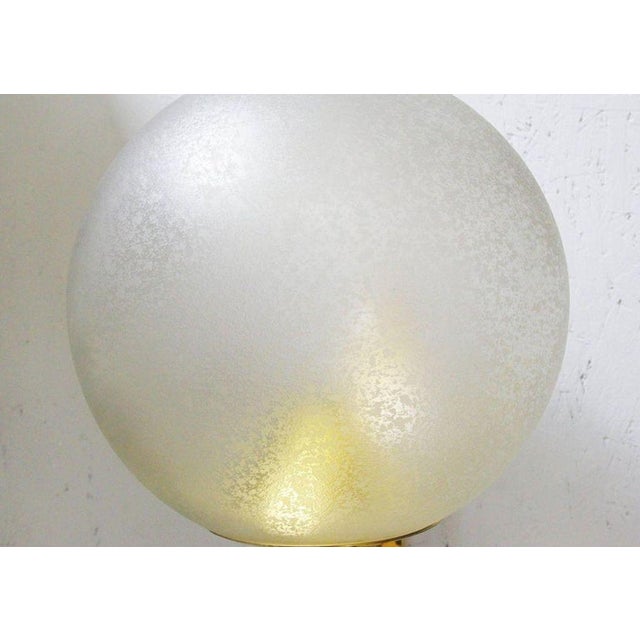 1960s Italian Mid-Century Murano Glass & Brass Sconces Attributed to Seguso - Set of 4 For Sale In Los Angeles - Image 6 of 10