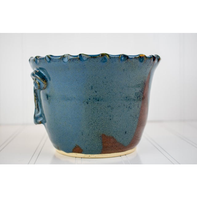 Early 21st Century Vintage Whimsical Face Studio Pottery Planter Bowl - Signed RLM For Sale - Image 5 of 15