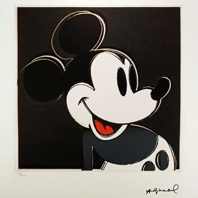Andy Warhol "Mickey Mouse" Limited Series Lithograph by Leo Castelli New York. License: Andy Warhol LTD Foundation....