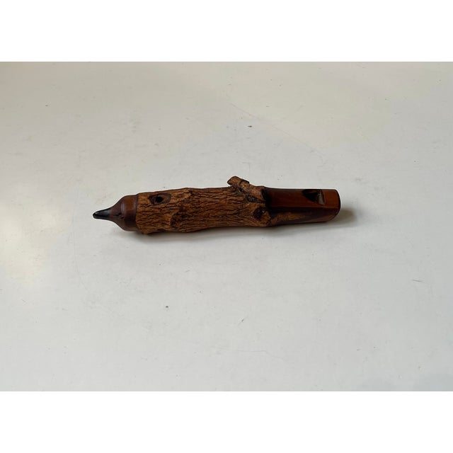 Antique Swiss Bird Whistle in Hand-Carved Wood, 1890s For Sale - Image 5 of 10